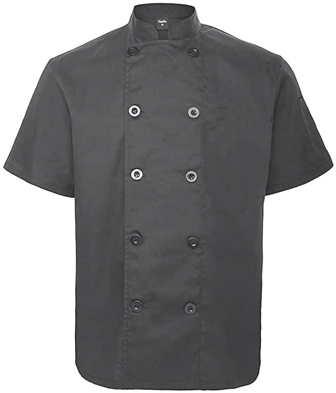 Picture of Premium Uniforms Short Sleeve Plastic Button Coloured Chef Coat