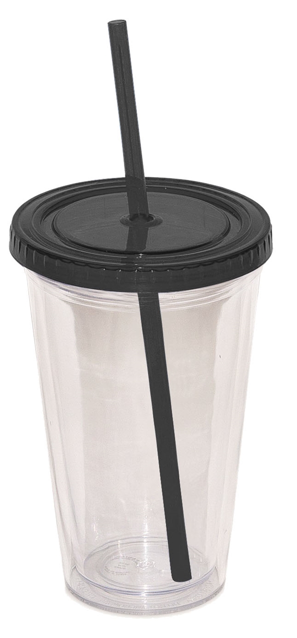 Picture of Double Walled Tumbler With Straw