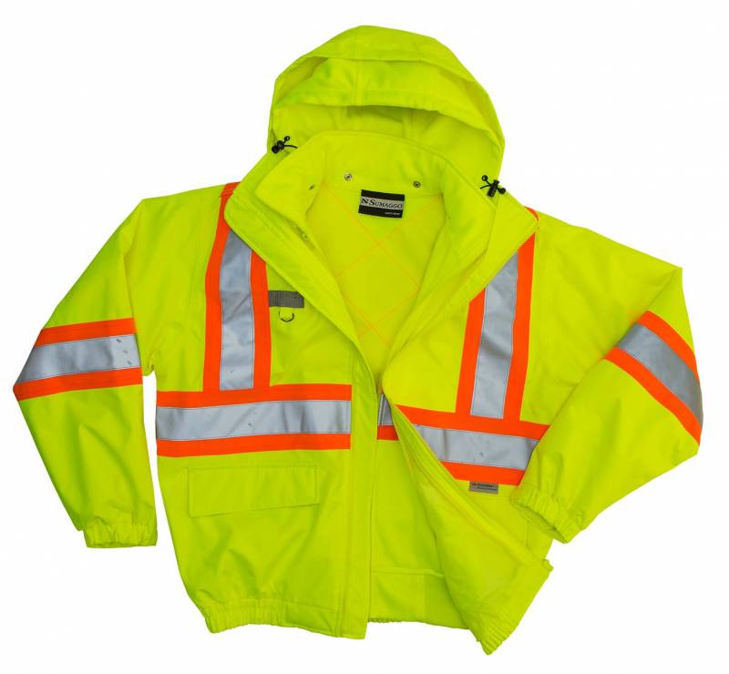 Picture of Sumaggo High Visibility 3-IN-1 Bomber Jacket with Poly-Cotton Fleece Jacket