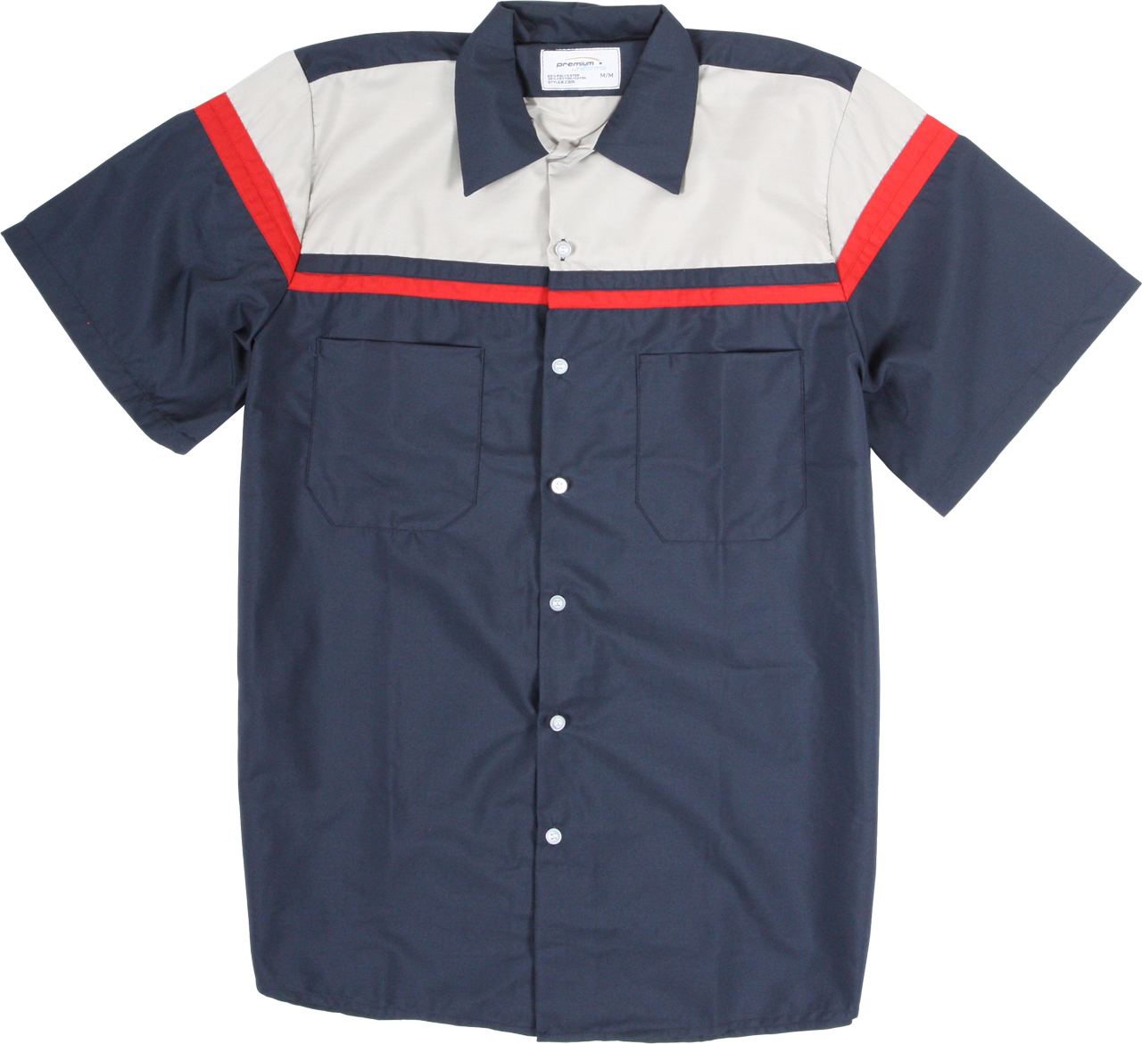 Picture of Premium Uniforms Short Sleeve Two-Toned Striped Work Shirt