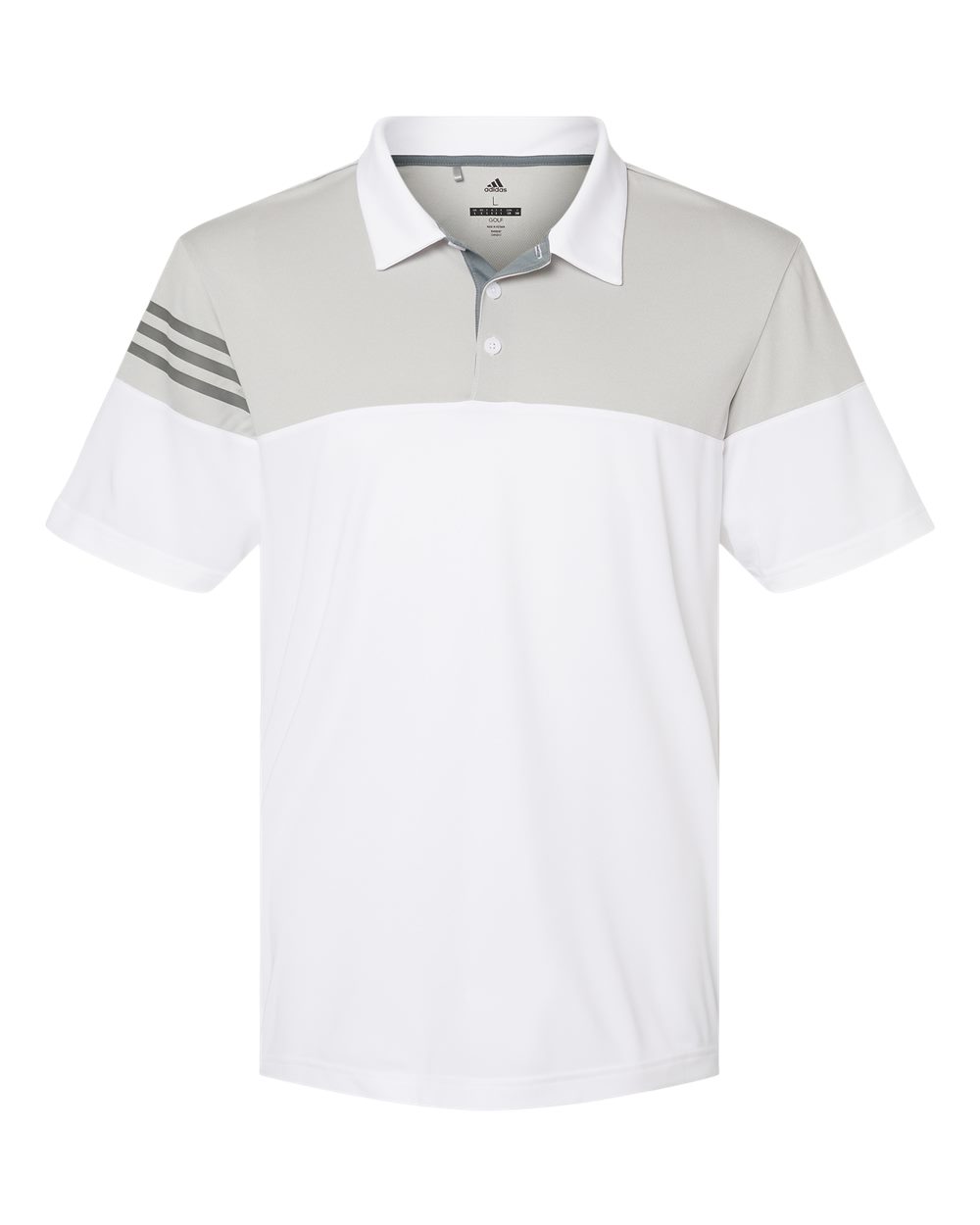 Picture of Adidas Heathered 3-Stripes Colorblocked Polo