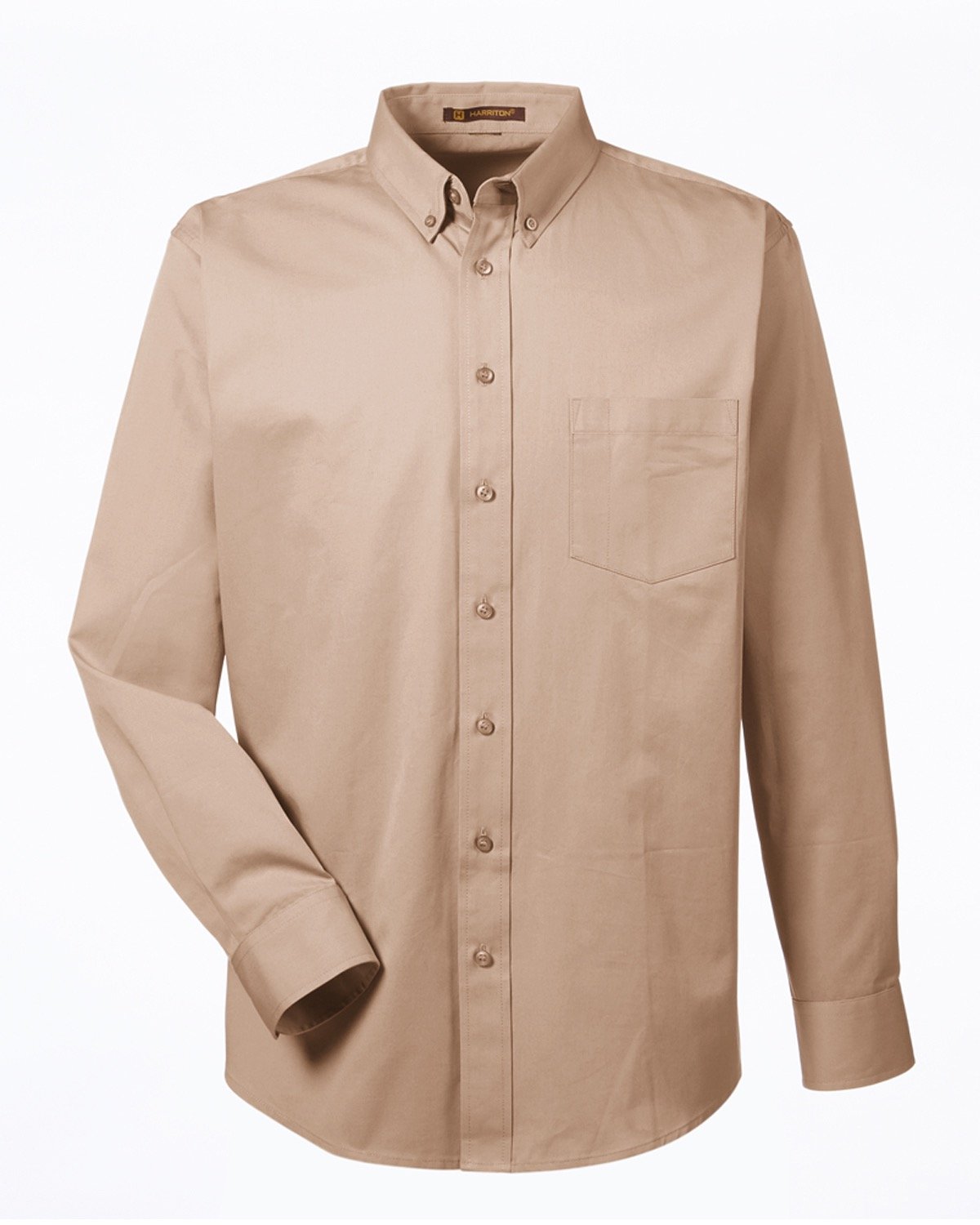 Harriton Ladies' Foundation 100% Cotton Long-Sleeve Twill Shirt with Teflon™