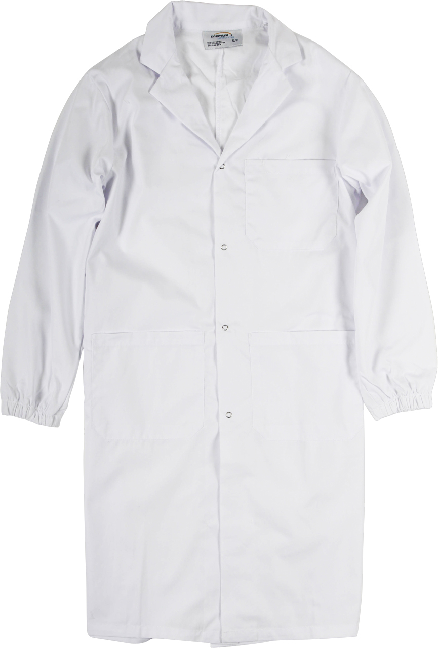 Picture of Premium Uniforms Men's Snap Closure with Elastic Wrist Cuff Three-Pocket Lab Coat