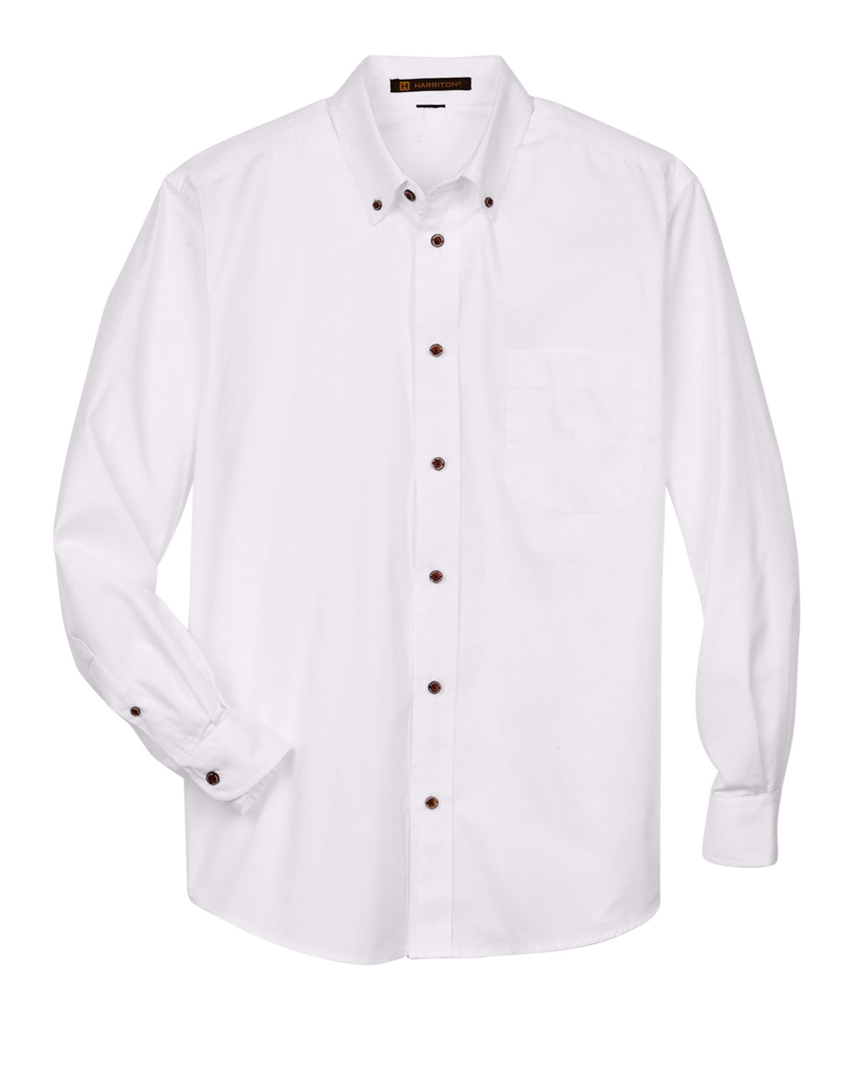 Picture of Harriton Men's Easy Blend™ Long-Sleeve Twill Shirt with Stain-Release