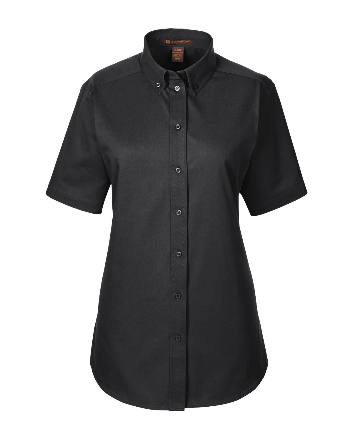 Picture of Harriton Women's Foundation 100% Cotton Short-Sleeve Twill Shirt with Teflon™