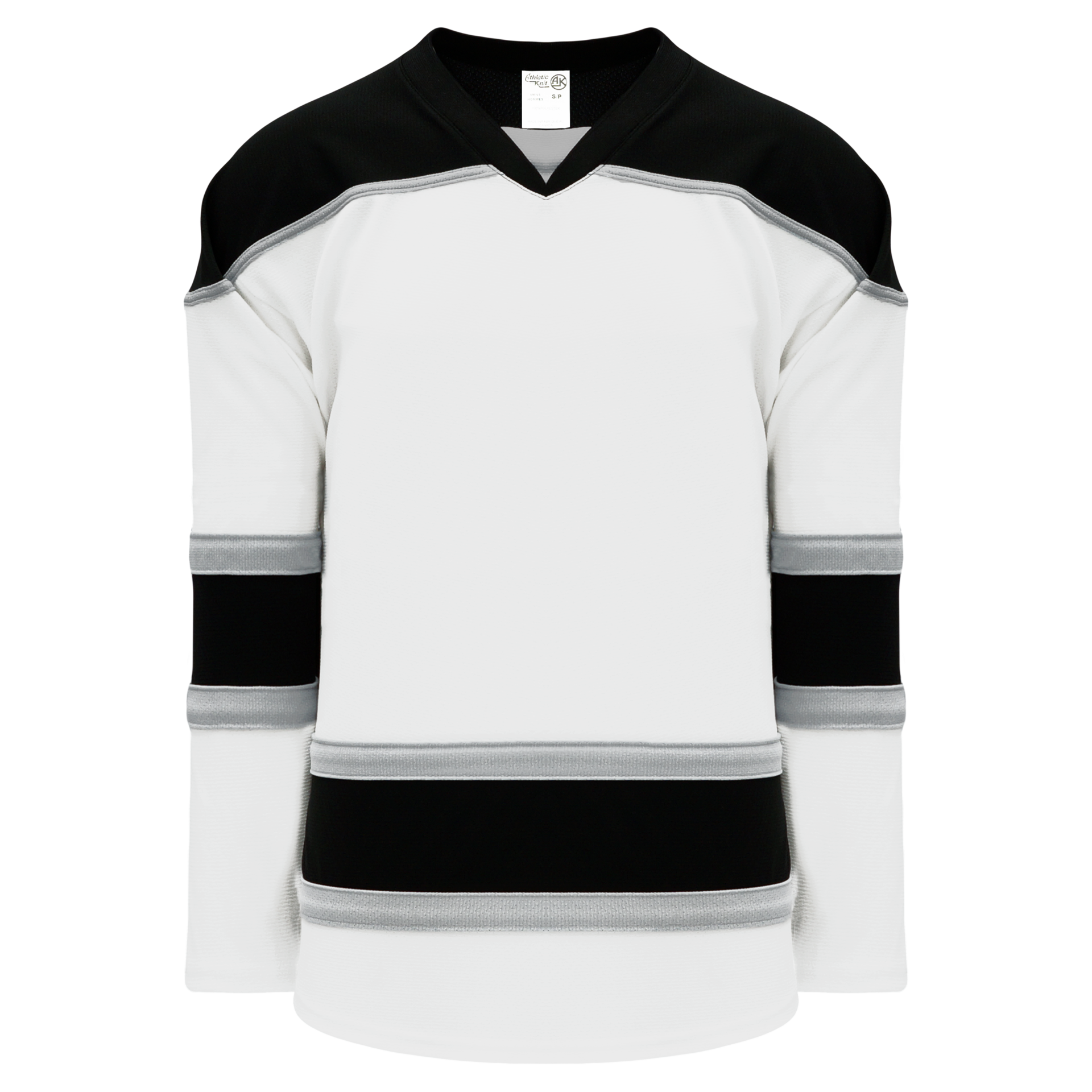 Athletic Knit (AK) H6400A-221 adult Black/White League Hockey Jersey Small