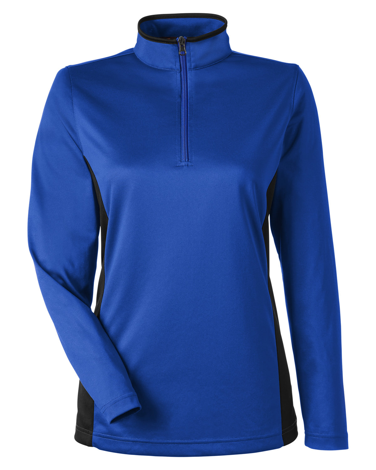 Picture of Harriton Women's Flash Snag Protection Plus IL Colorblock Quarter-Zip