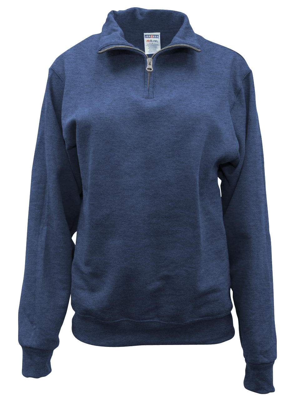 quarter zip cadet collar sweatshirt