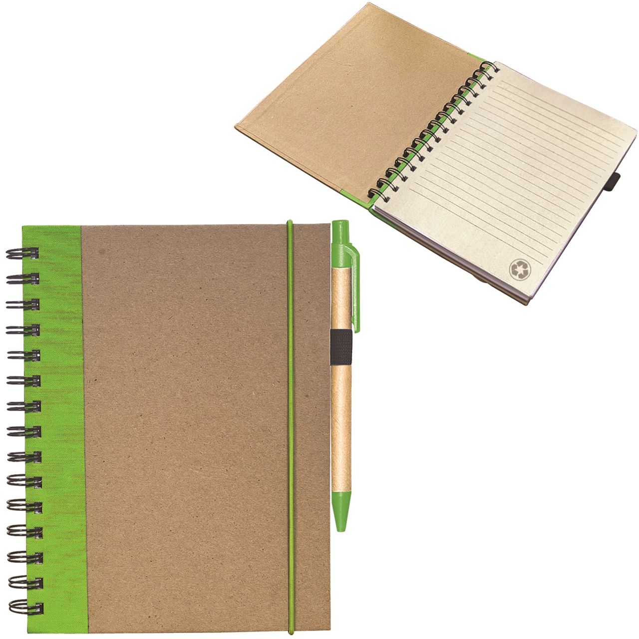 Recycled Cardboard Notebook W/ Pen Pocket Entripy