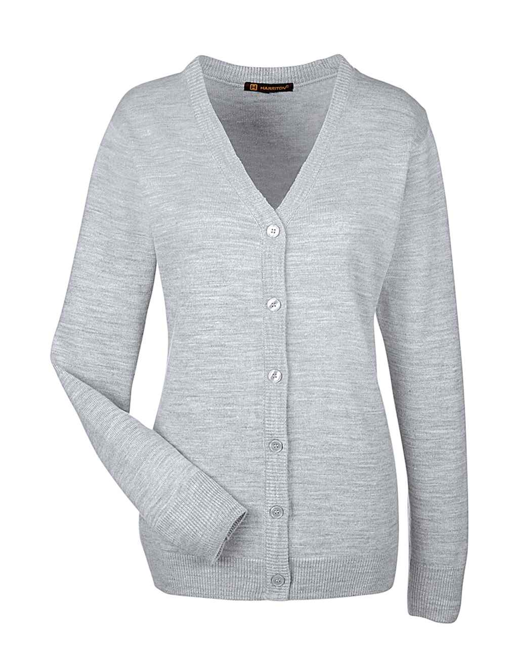 Picture of Harriton Women's Pilbloc™ V-Neck Button Cardigan Sweater