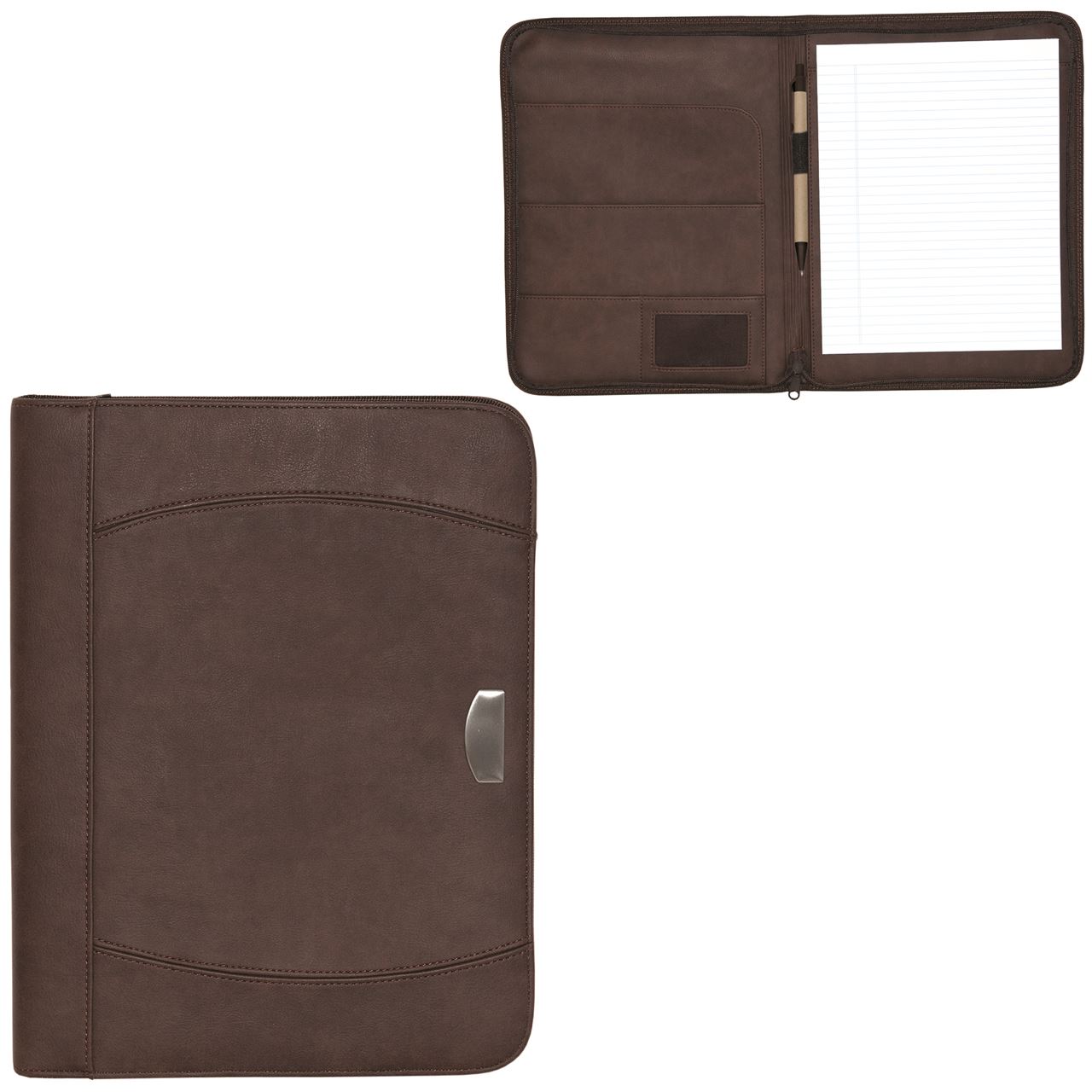 Zippered Notebook Portfolio W/ Pocket Entripy