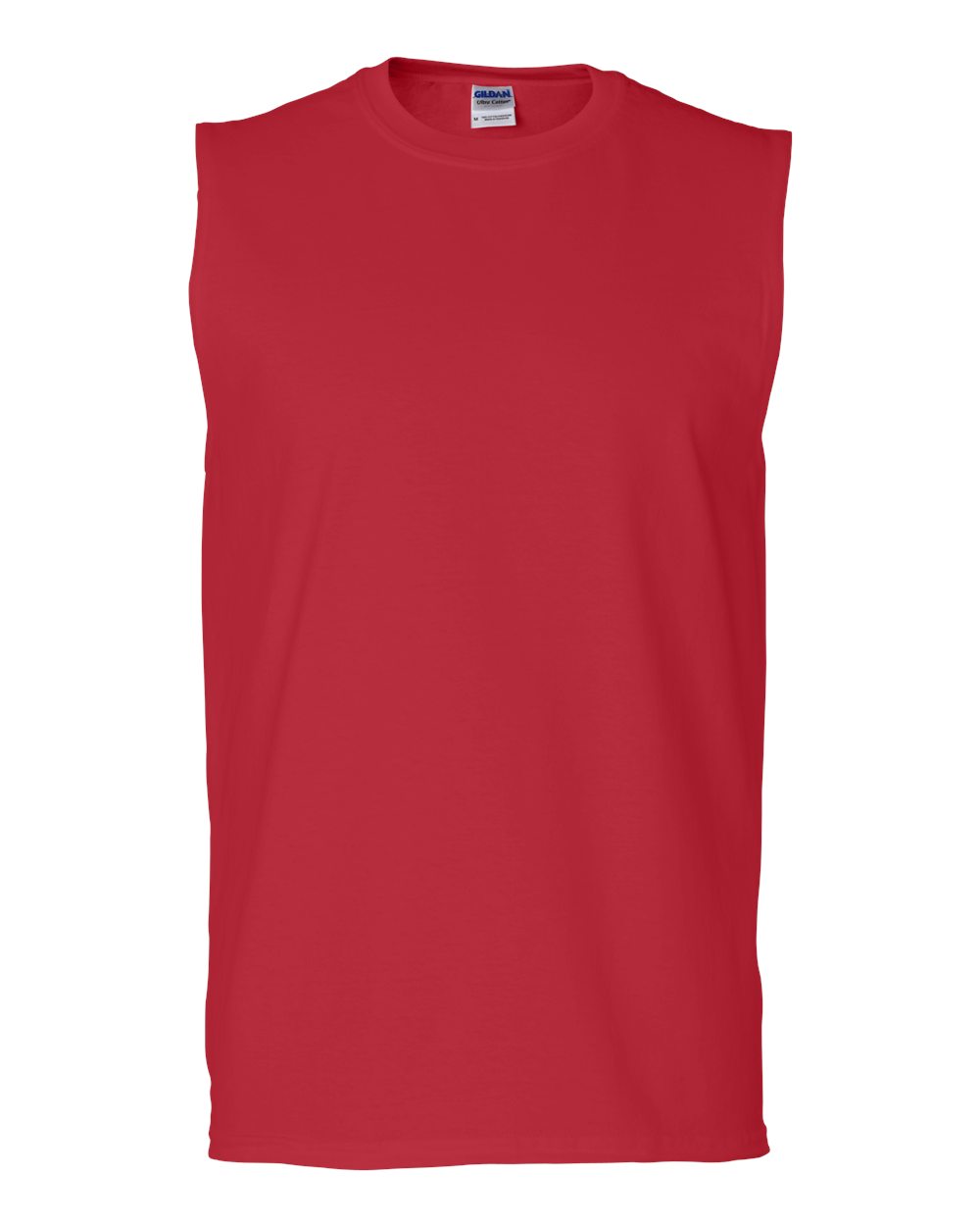 Red Solid Sleeveless Shirt 