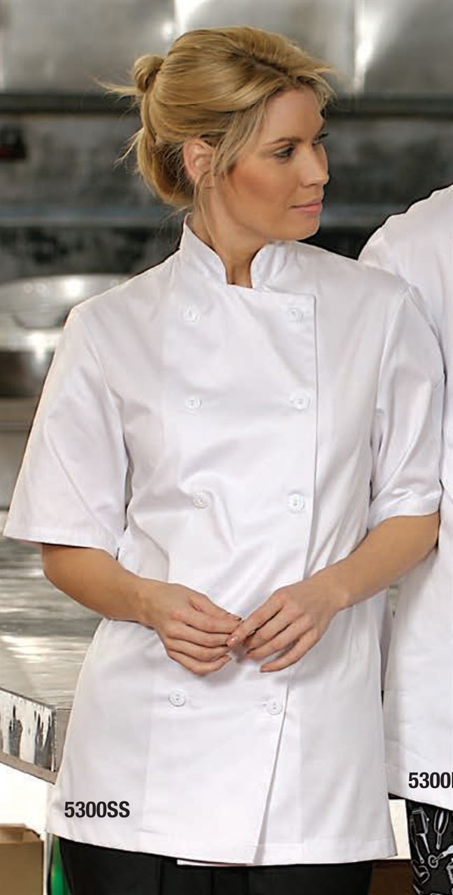 Picture of Premium Uniforms Short Sleeve Knot Button Econo Chef Coat