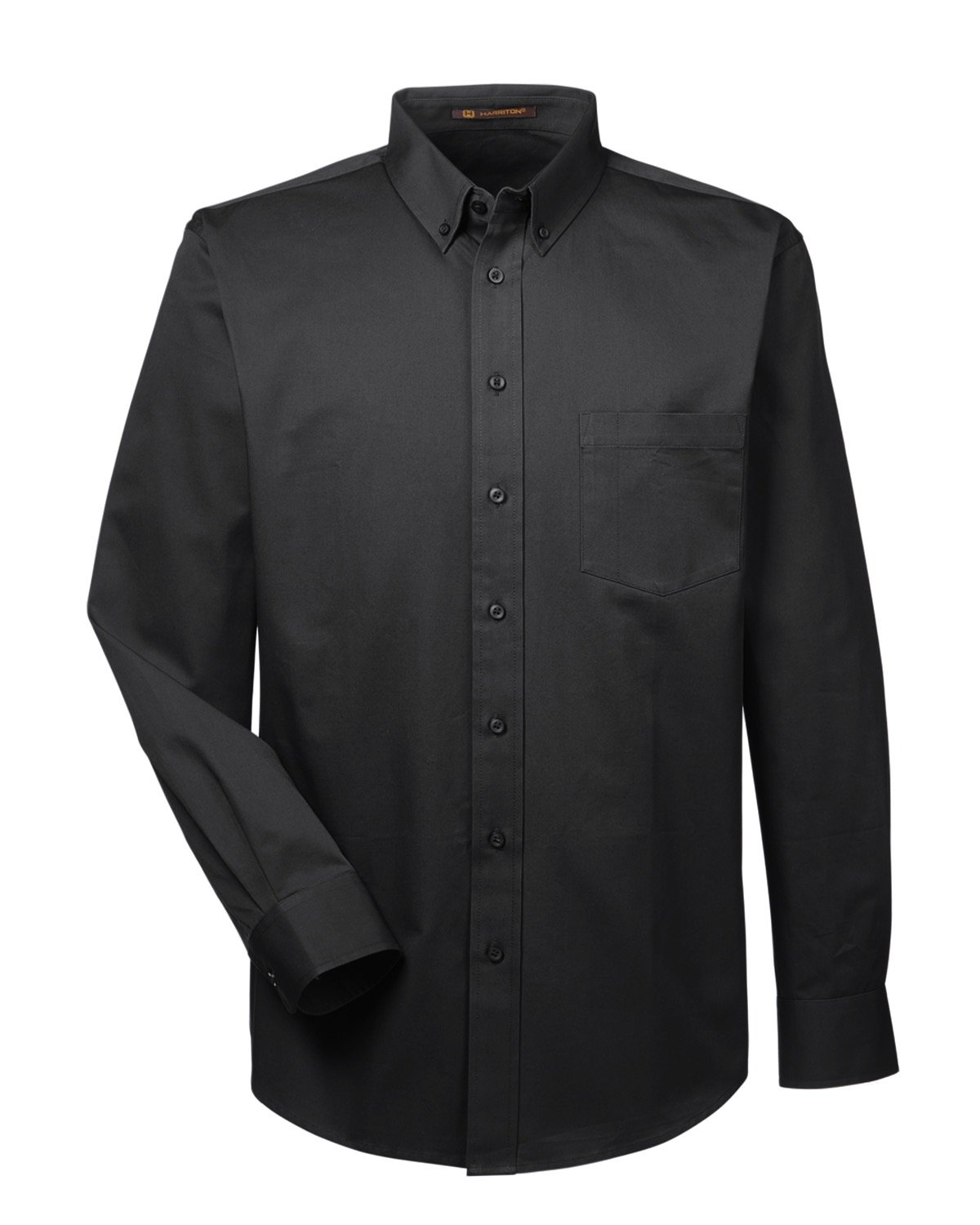 Harriton Men's Foundation 100% Cotton Long-Sleeve Twill Shirt with Teflon™