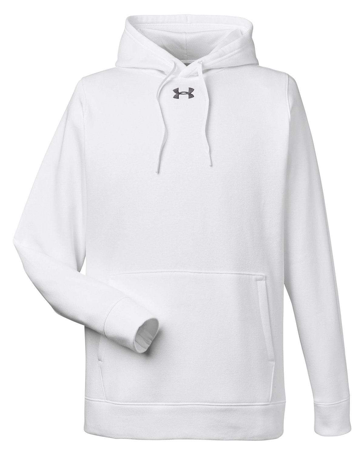 Under Armour Men's White Hustle Fleece Hoody