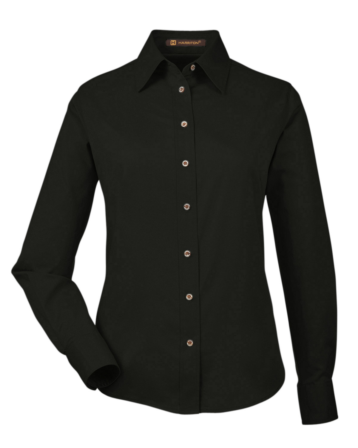 Picture of Harriton Ladies' Easy Blend™ Long-Sleeve Twill Shirt with Stain-Release