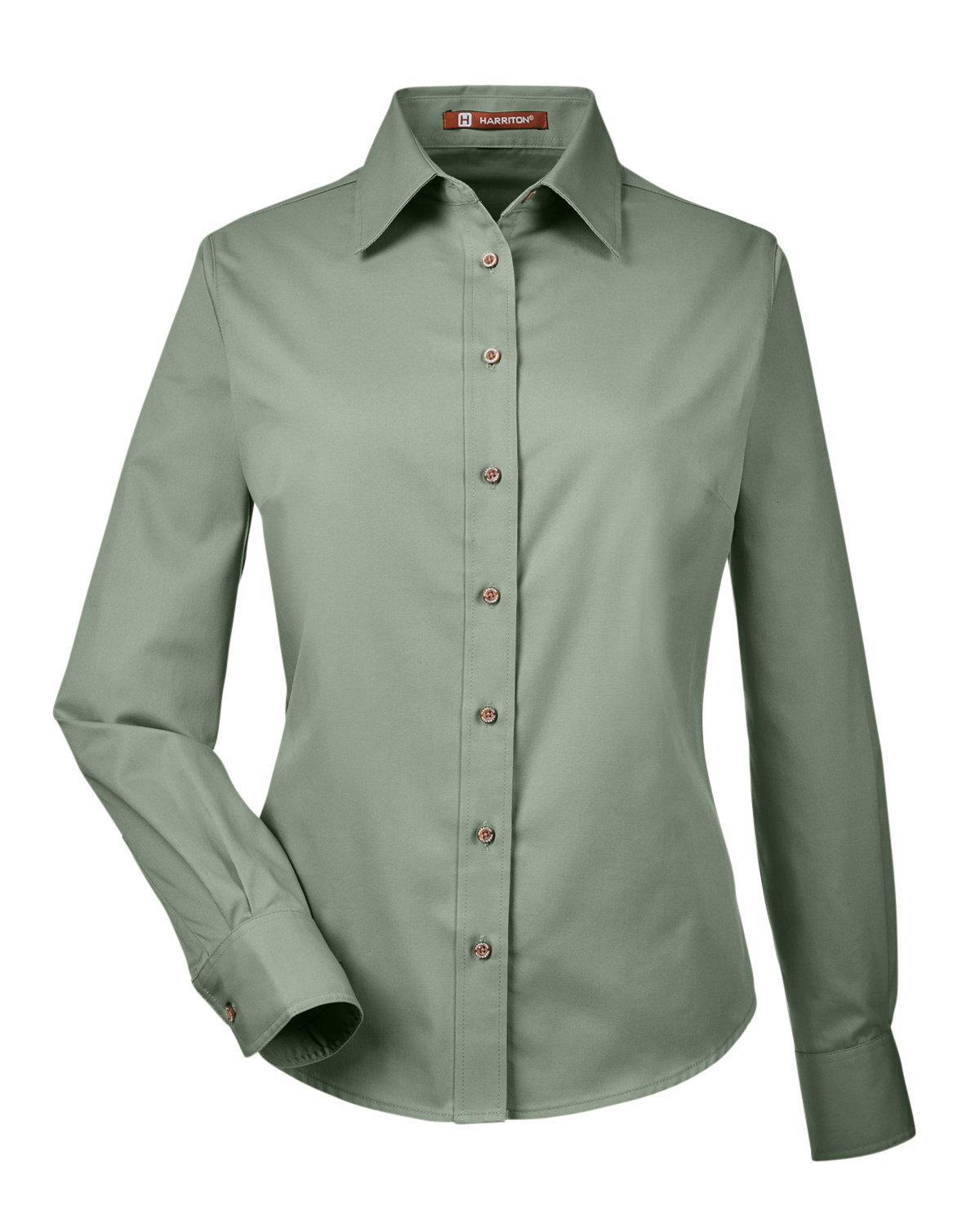 Picture of Harriton Women's Easy Blend™ Long-Sleeve Twill Shirt with Stain-Release